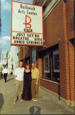 Dan and Michael with Annie in Chicago, 1999