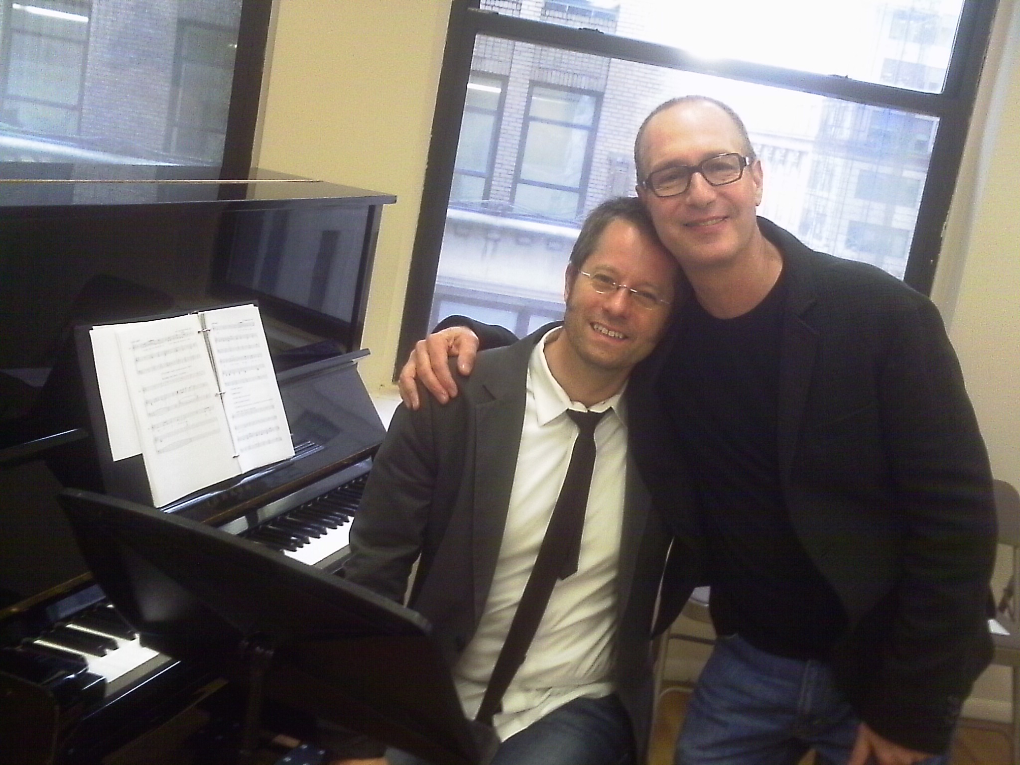 Musical Director Fred Lassen with Dan at the Marry Harry reading, NYC 2011