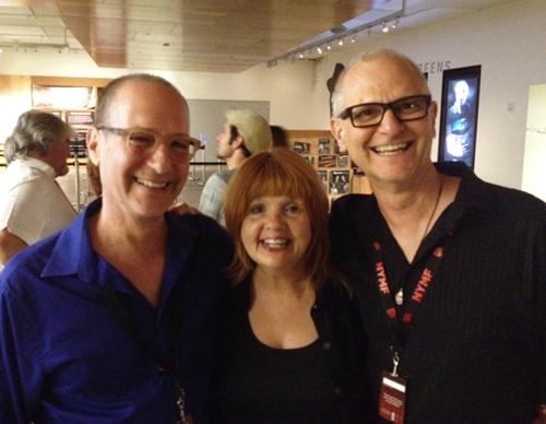 Dan and Michael with Annie Golden at the NYMF press conference, NYC 2013